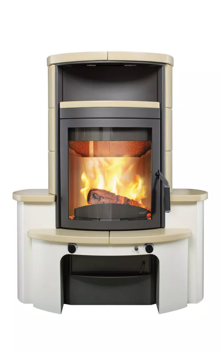 Hark Dauerbrandofen Kaminofen Avenso GT ECOplus Ofenkacheln Creme (8 kW)