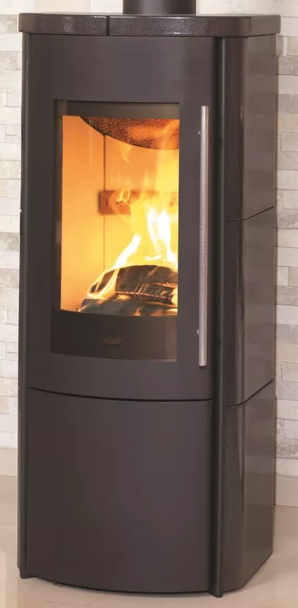 Hark Zeitbrandofen Kaminofen Lova ECOplus RUA Ofenkacheln meteor-schwarz (6 kW) Ausstellungsstück/Vorführmodell