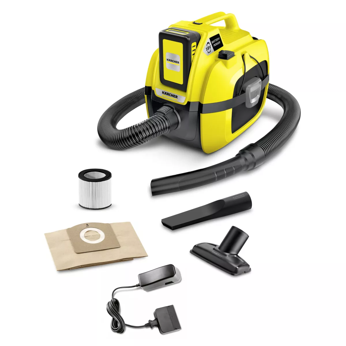 Kärcher Akku-Mehrzwecksauger WD 1 Compact Battery Set kabellos, beutellos