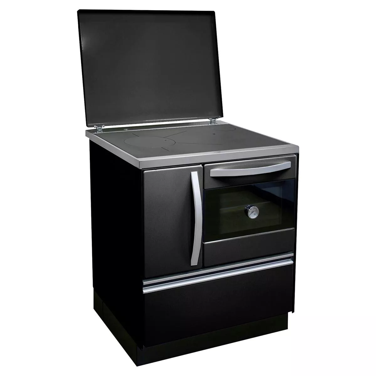 Kleining Küchenherd ISAR 72 Kaminofen stahl schwarz emalliert 8,1 kW