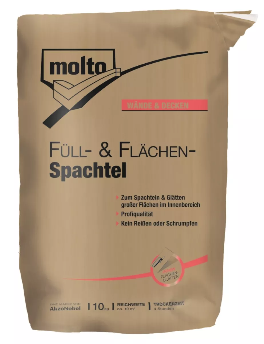 Molto Füll- und Flächenspachtel 10kg Spachtelpulver Spachteln und Glätten