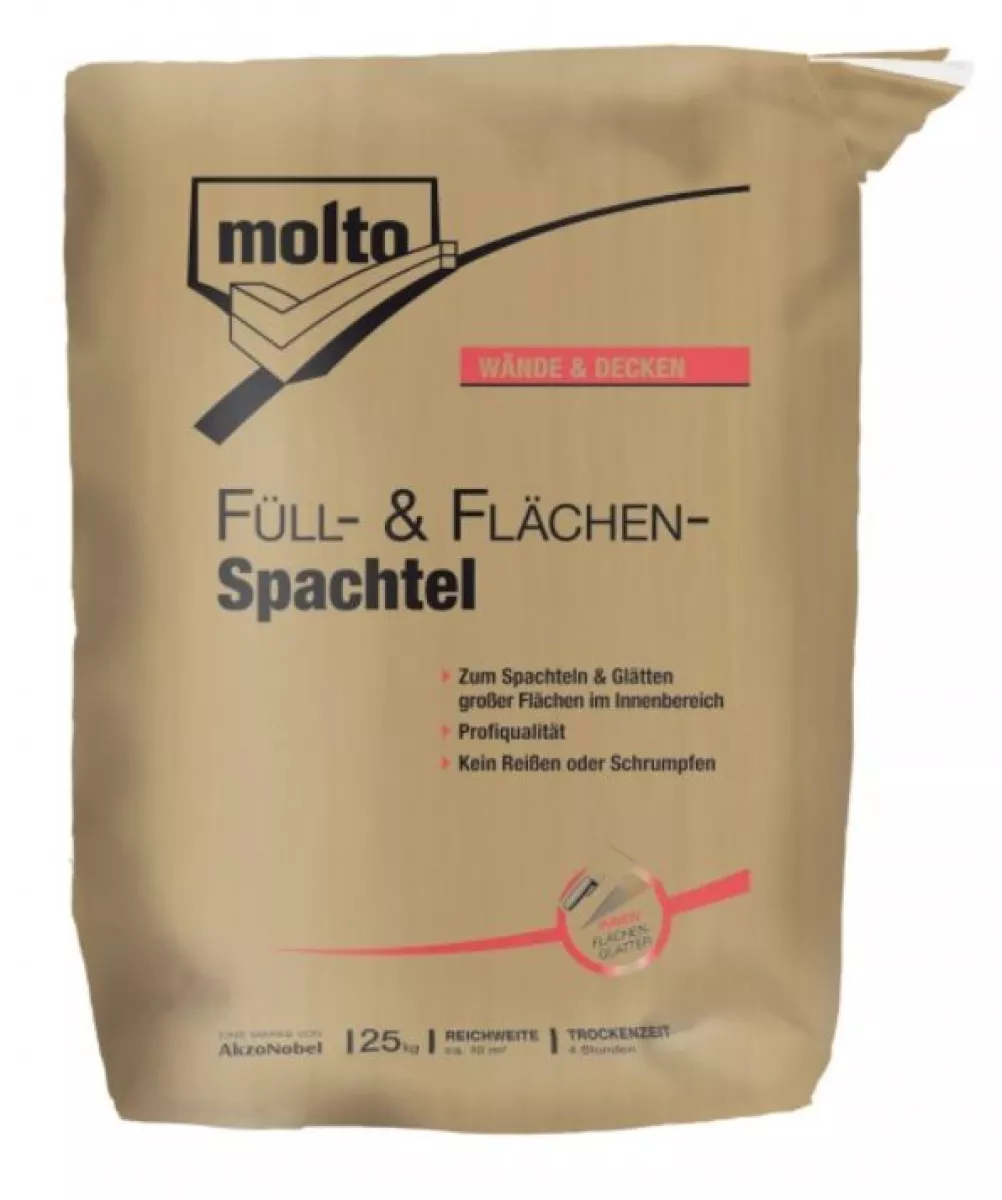 Molto Füll- und Flächenspachtel 25kg Spachtelpulver Spachteln und Glätten