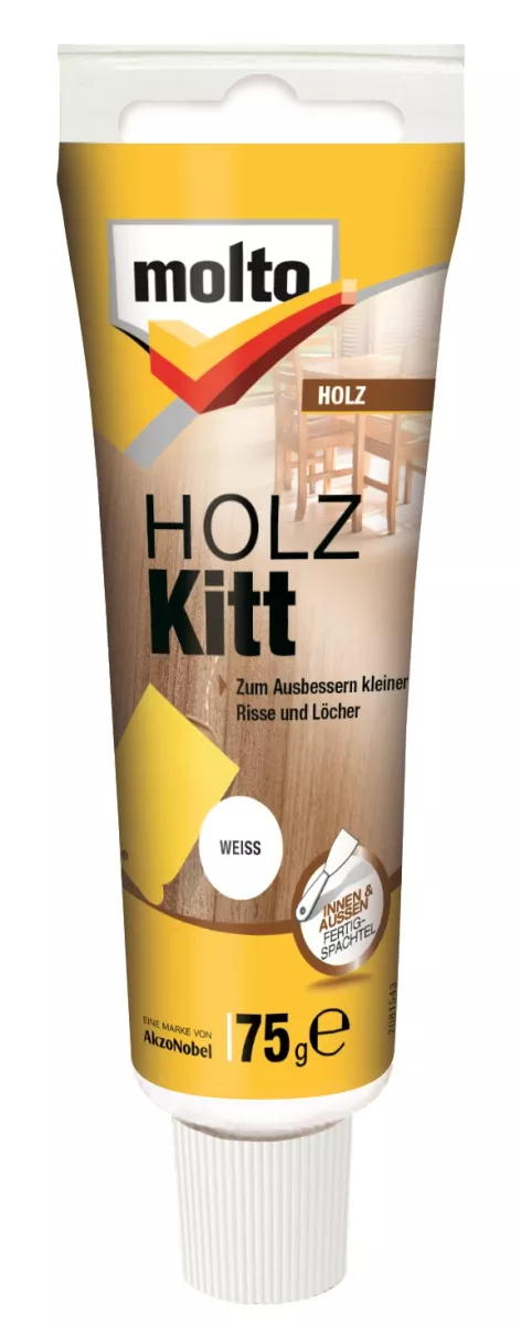 Molto Holz Kitt Weiß 75g Ausbessern kleiner Risse und Löcher