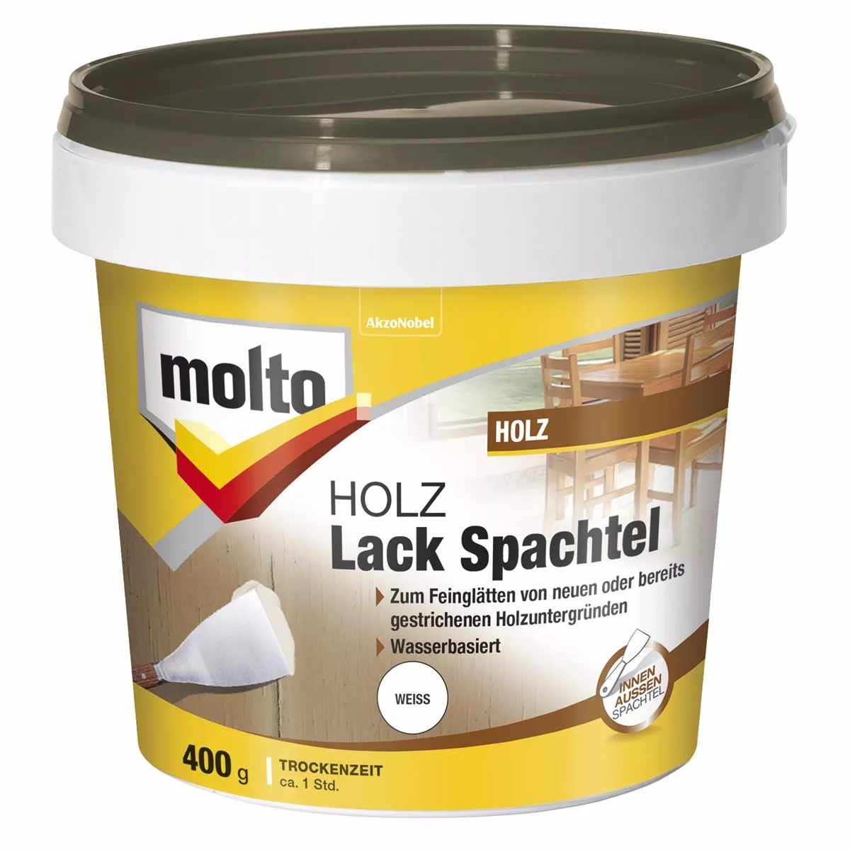 Molto Holz Lack Spachtel 400g Feinglätten von Holzuntergründen