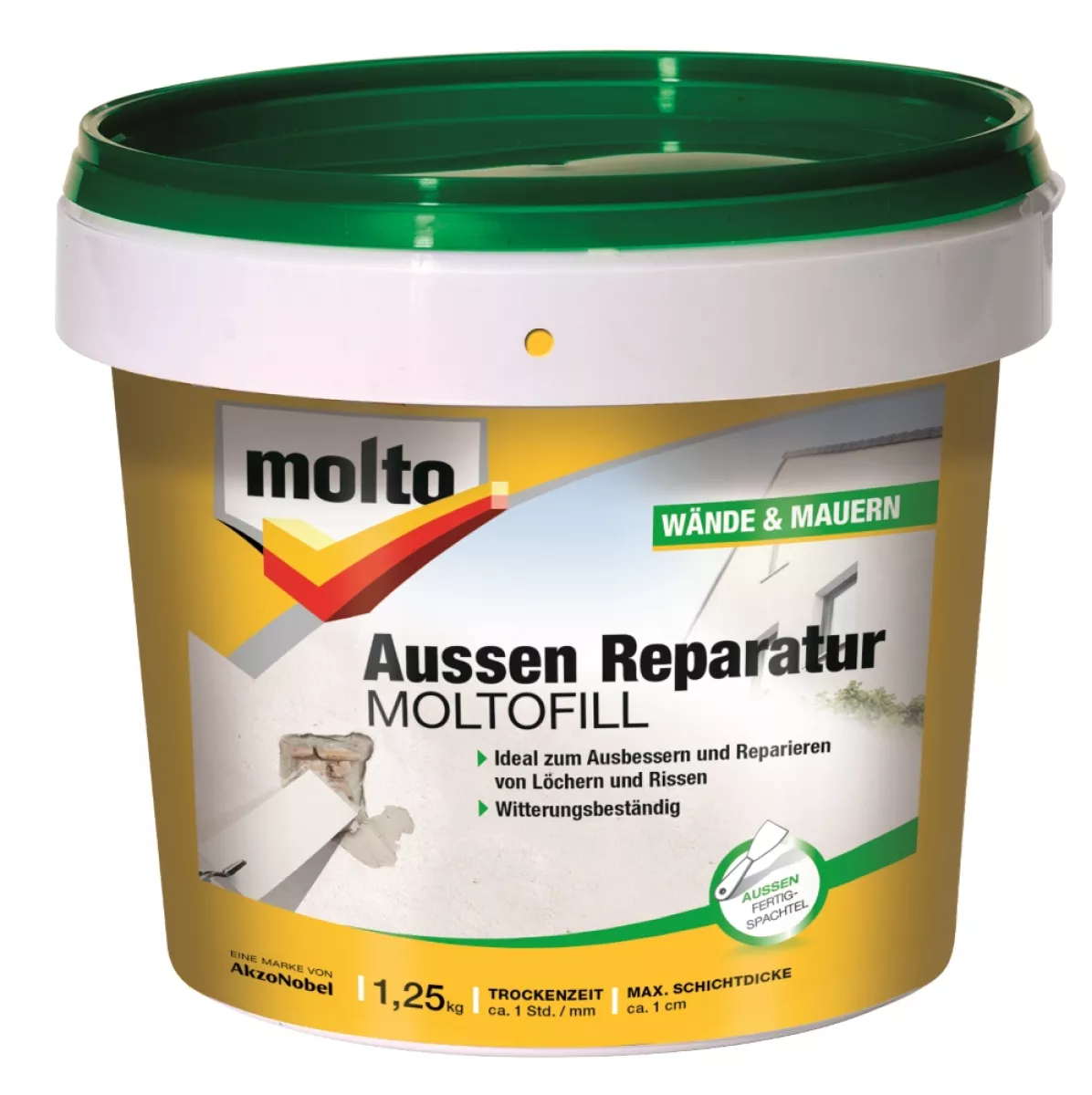 Molto Moltofill Außen Reparatur 1,25kg Ausbesserungen Füllen und Reparieren