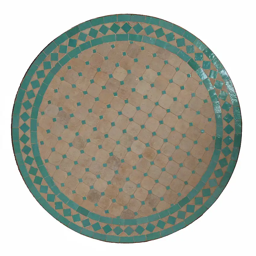 Mosaiktisch aus Marokko - Rund - M60-50