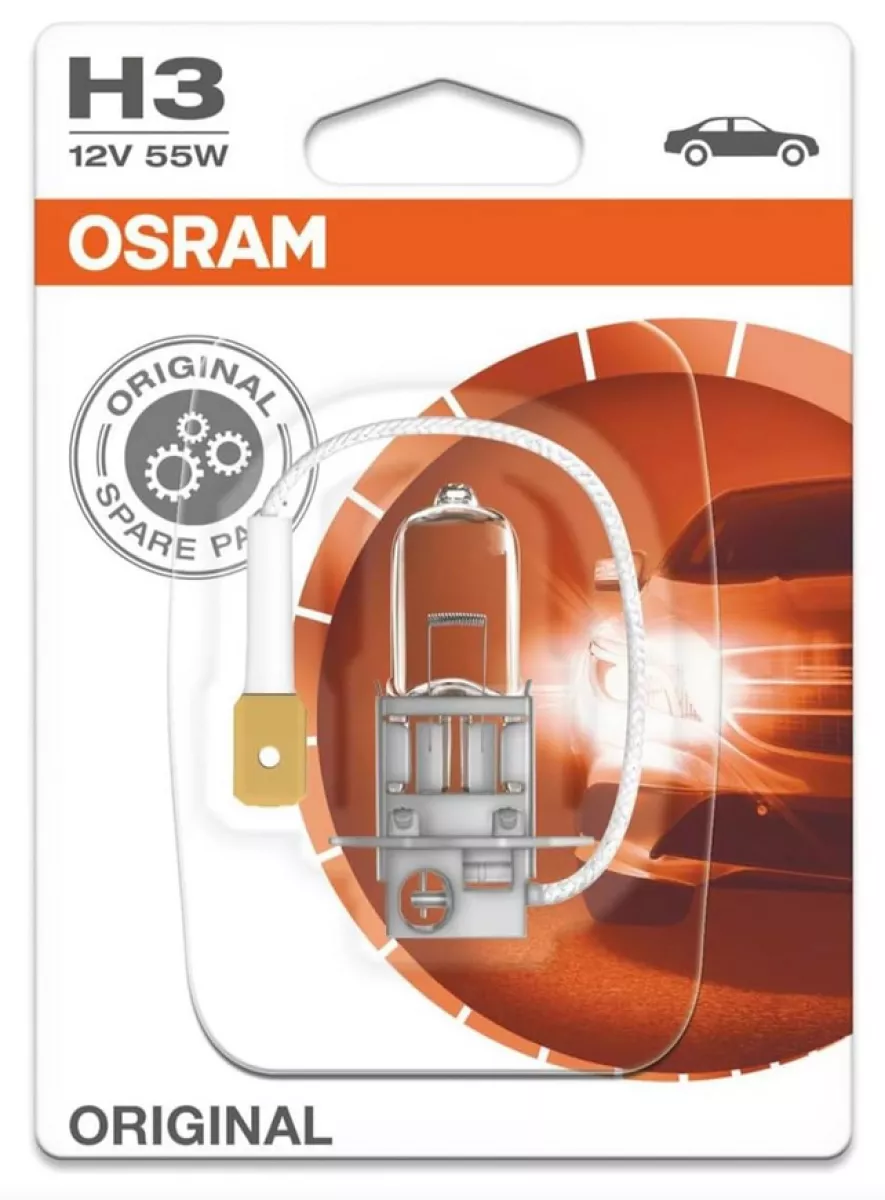 OSRAM H3 Glühlampe Fernscheinwerfer 55W 3200K Fernlicht Halogen Birne