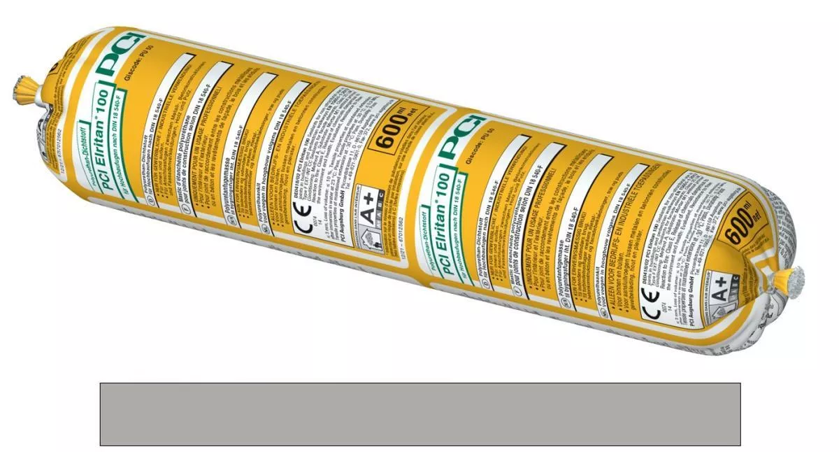 PCI Elritan 100 Polyurethan-Dichtstoff für Hochbaufugen Schlauch Fugendichtmasse betongrau 600 ml