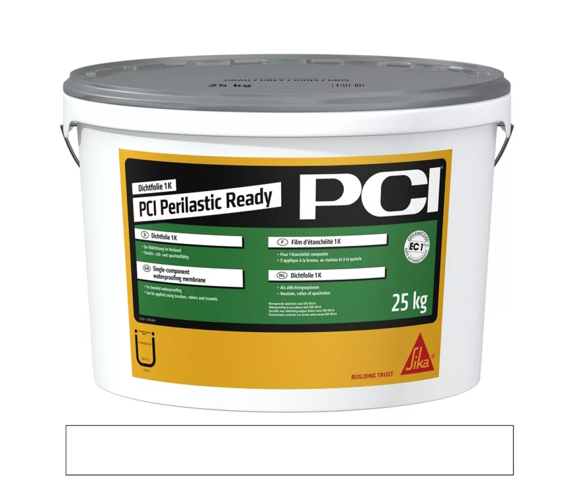 PCI Perilastic Ready Dichtfolie Wasserdichte flexible Abdichtung unter Fliesen und Platten 1K 25 kg weiss