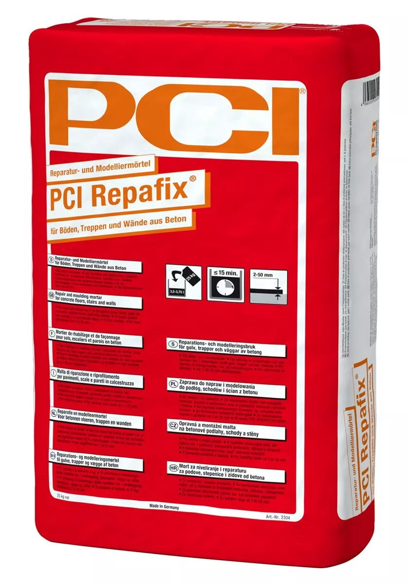 PCI Repafix Reparatur- und Modelliermörtel für Böden Treppen und Wände aus Beton Zement-Mörtel 25 kg