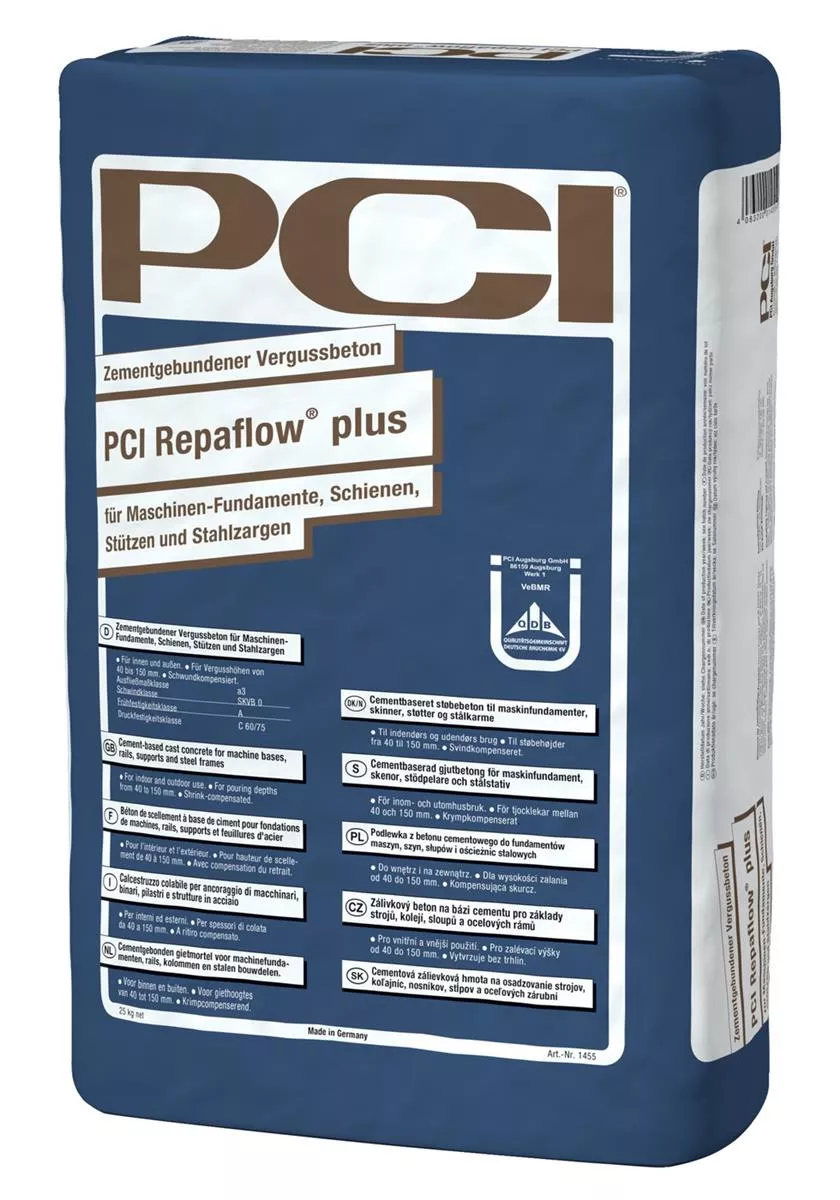 PCI Repaflow Plus Zementgebundener Vergussbeton 1-komponentig und schwundkompensiert 25 kg