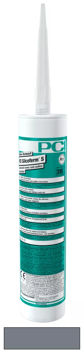 PCI Silcoferm S Silikon-Dichtstoff universell innen und außen einsetzbar basalt 310 ml
