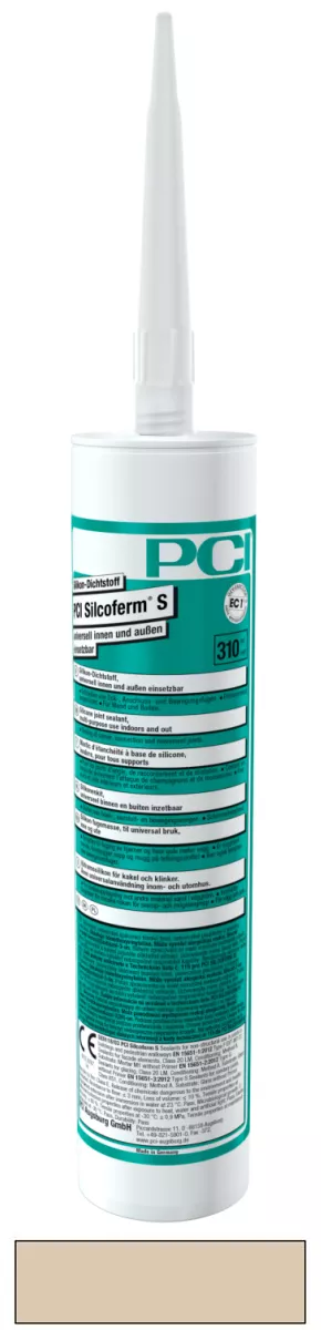 PCI Silcoferm S Silikon-Dichtstoff universell innen und außen einsetzbar bahamabeige 310 ml