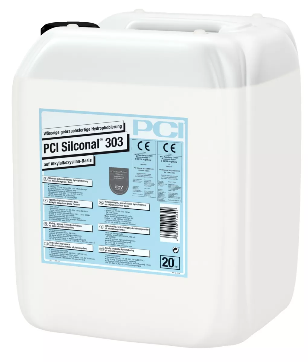 PCI Silconal 303 Wässrige gebrauchsfertige Hydrophobierung auf Alkylalkoxy-Basis Imprägniermittel Grundierungen 20 l