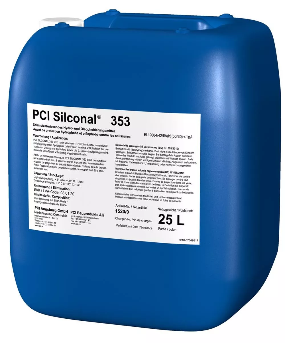 PCI Silconal 353 Hydro- und Oleophobierung öl- und schmutzabweisend Imprägniermittel Grundierung 25 l