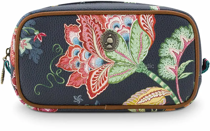 Pip Studio Kosmetikbeutel Quadratisch Klein Jambo Flower Blau