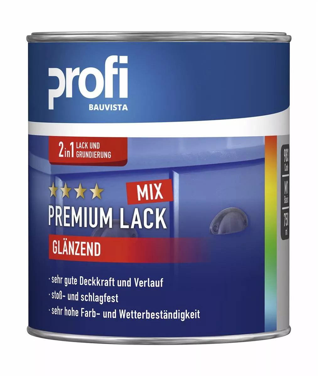 PROFI Farben Acryl Premiumlack glänzend in Ihrem Wunschfarbton 750 ml