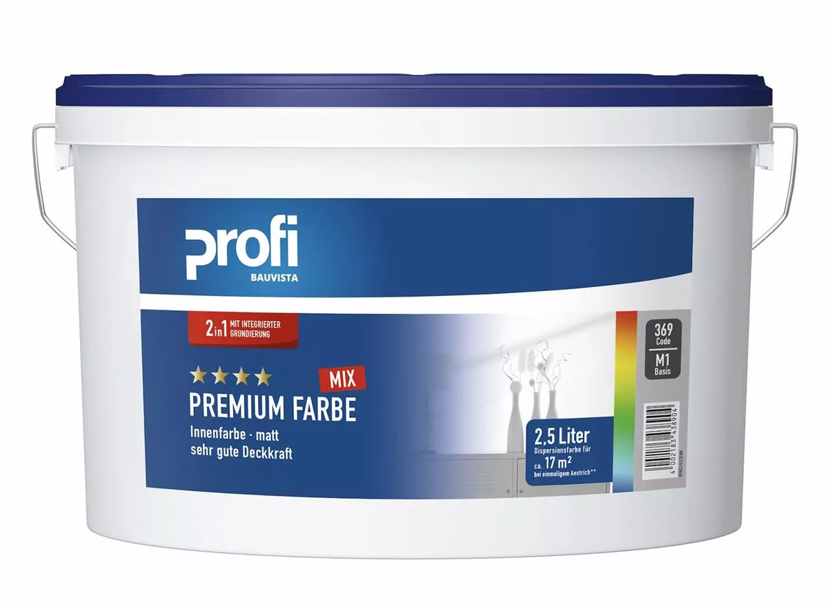 PROFI Farben Innenfarbe matt in Ihrem Wunschfarbton 2,5 Liter