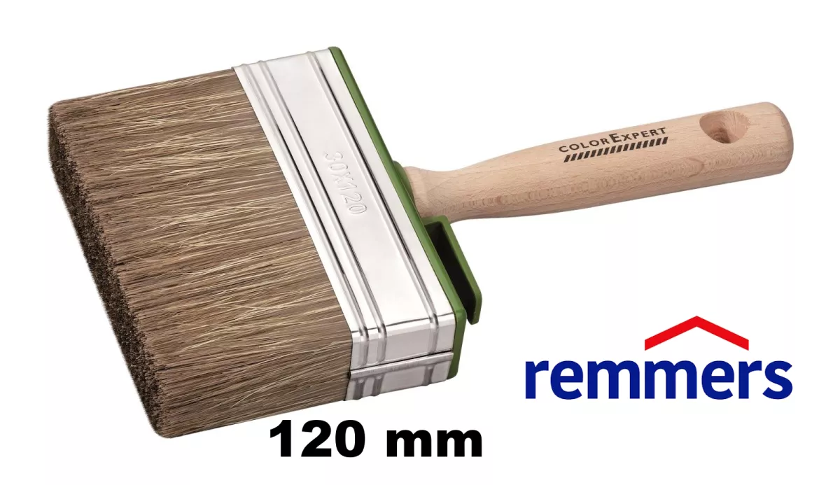 Profi Pinsel Flächenstreicher 120mm Mischborste für Remmers Lasur, Öl und Wetterschutzfarbe