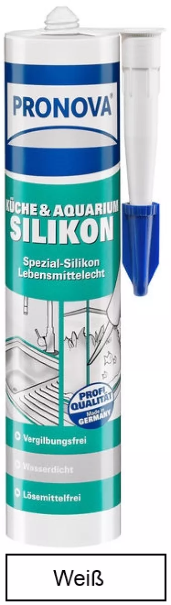 Pronova Küche & Aquariumsilikon 300 ml Weiß