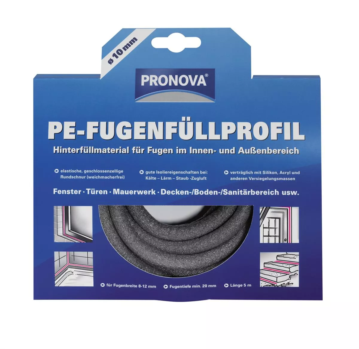 Pronova PE-Fugenfüllprofil 10mm