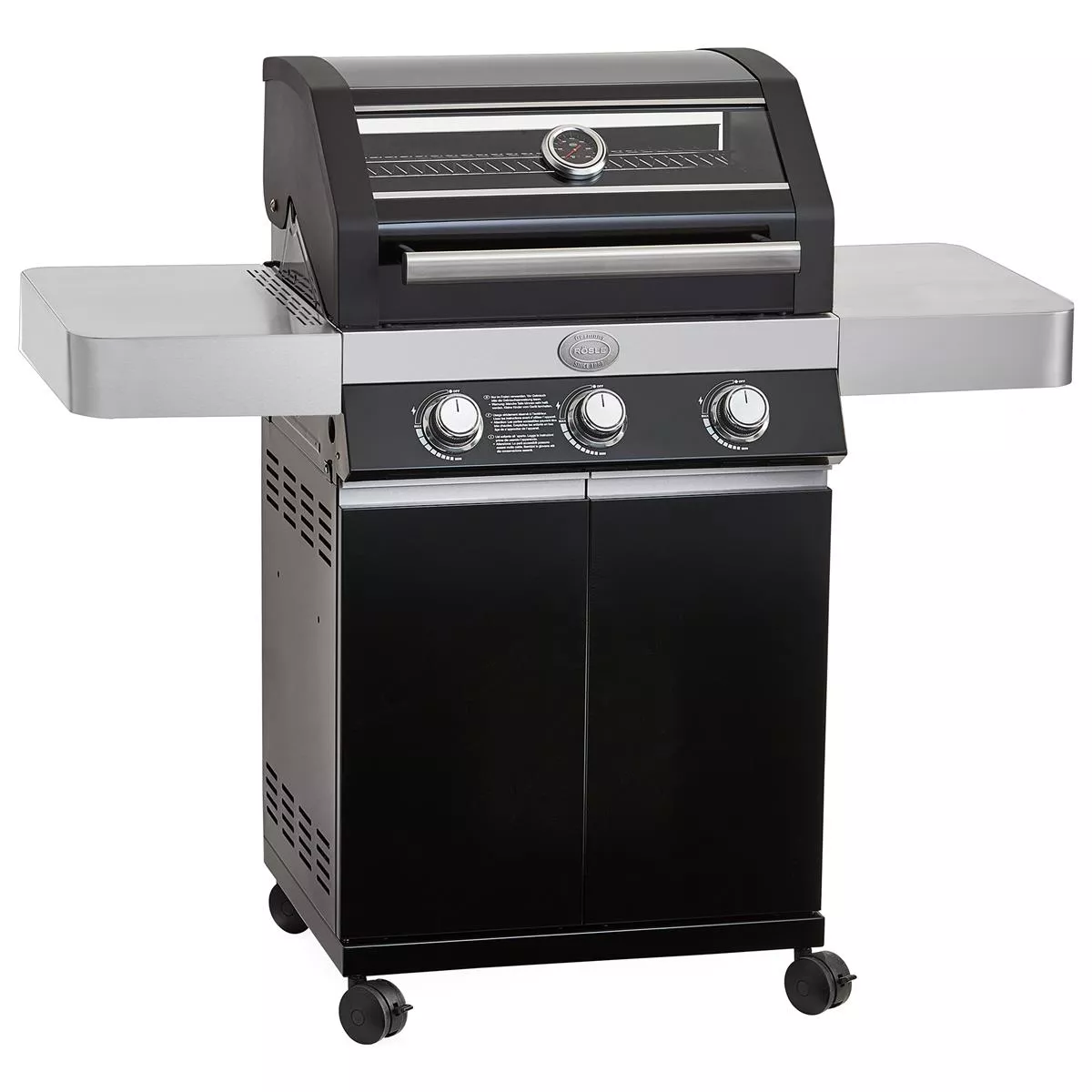 RÖSLE Gasgrill VIDERO G3 Pure schwarz 50mbar