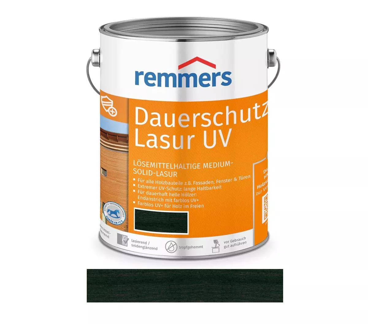 Remmers Dauerschutz-Lasur UV Ebenholz 5 Liter Holzschutz für Außen