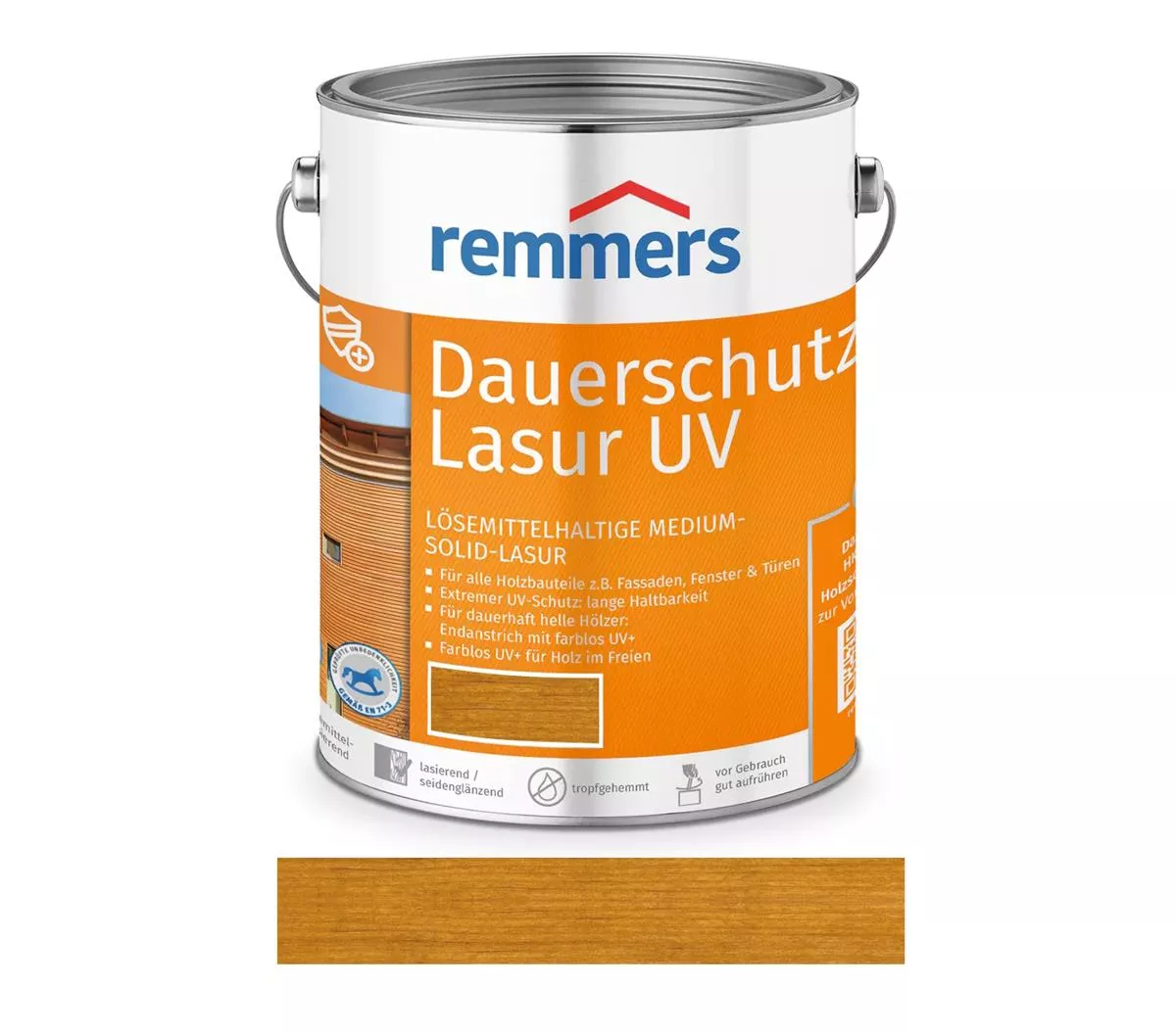 Remmers Dauerschutz-Lasur UV Eiche Rustikal 5 Liter Holzschutz für Außen