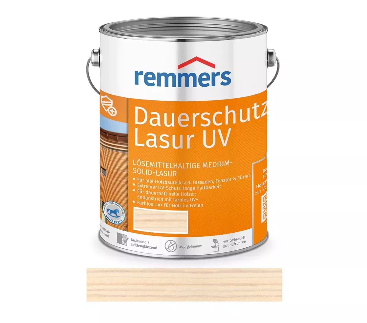 Remmers Dauerschutz-Lasur UV Weiß 5 Liter Holzschutz für Außen