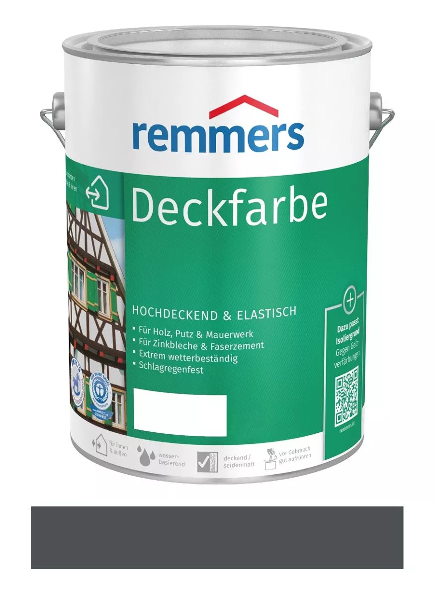Remmers Deckfarbe Anthrazitgrau 750 ml Wetterschutz für Holz & Dachrinnen