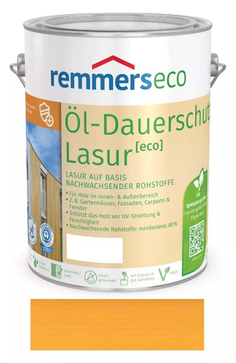 Remmers ECO Öl-Dauerschutz-Lasur Kiefer RC-270 2,5 L für Holz im Innen- & Außenbereich