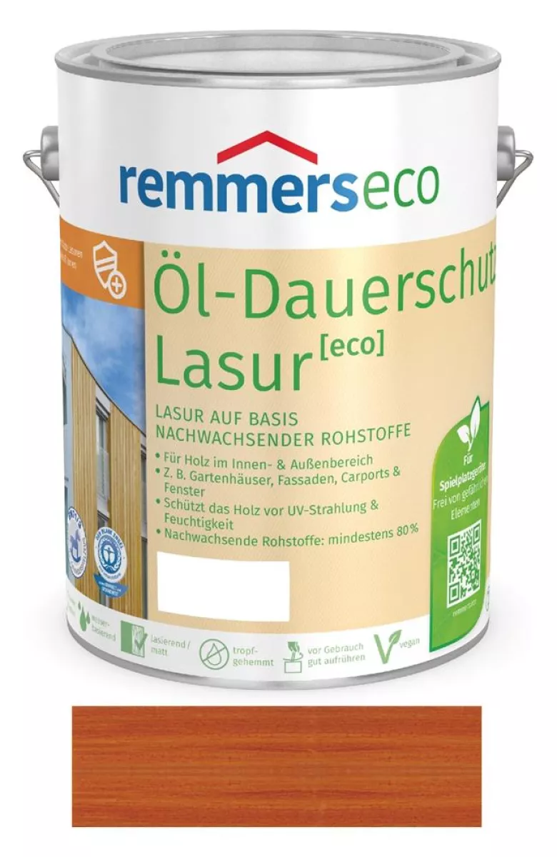 Remmers ECO Öl-Dauerschutz-Lasur Mahagoni RC-565 0,75 L für Holz im Innen- & Außenbereich