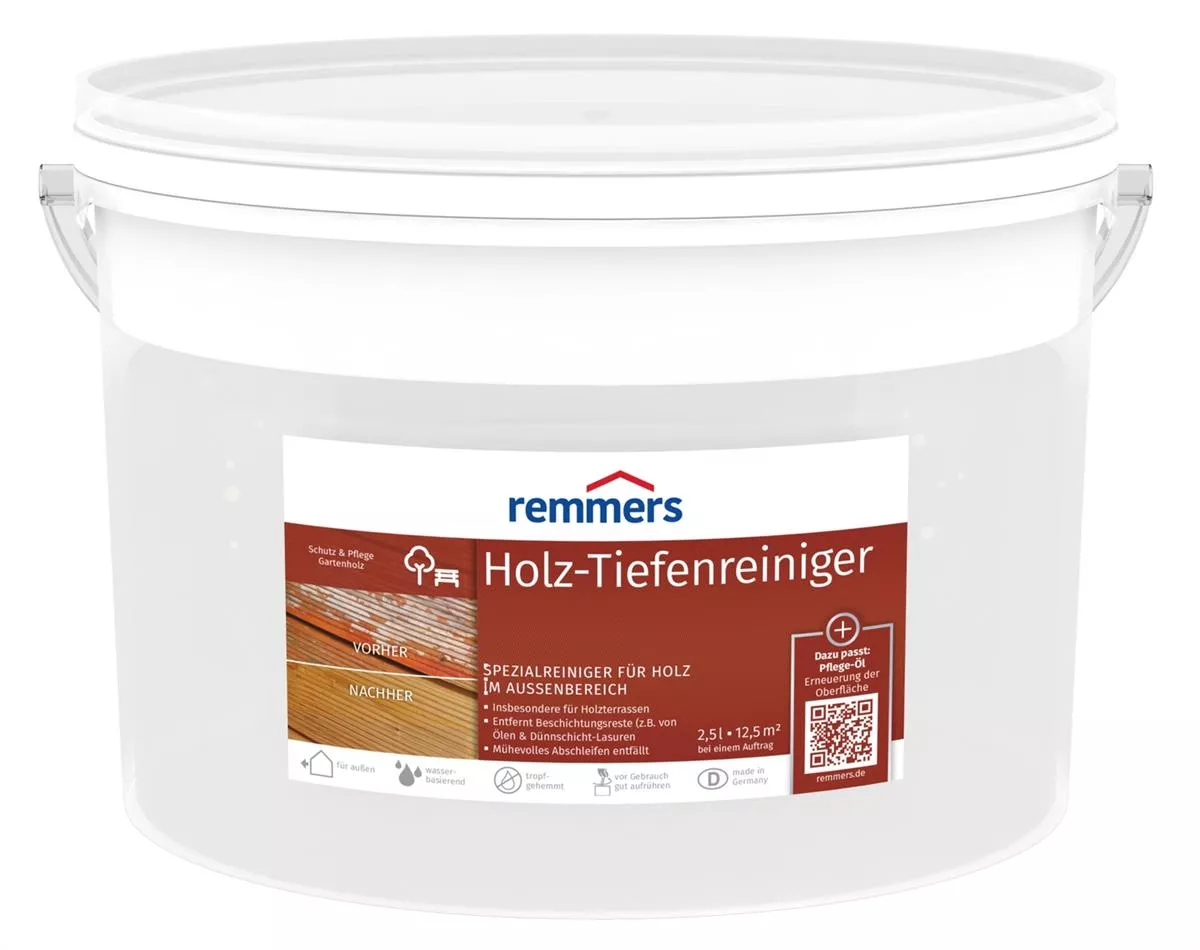 Remmers Holz-Tiefenreiniger - Spezialreiniger für beschichtete Hölzer