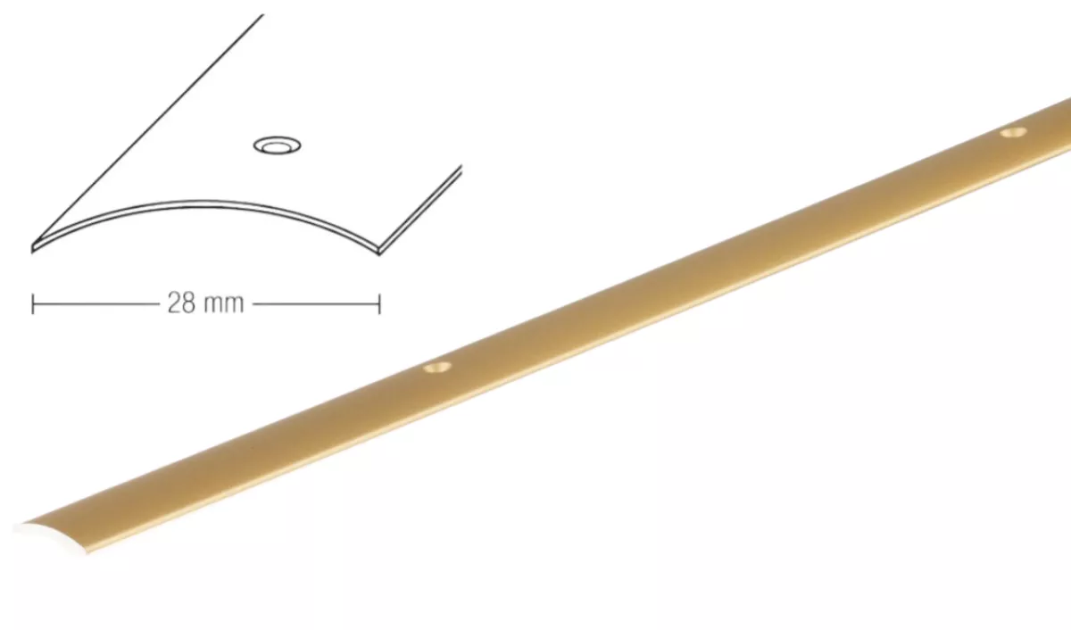 Repac Übergangsprofil Aluminium gebohrt gold 28 mm x 100 cm