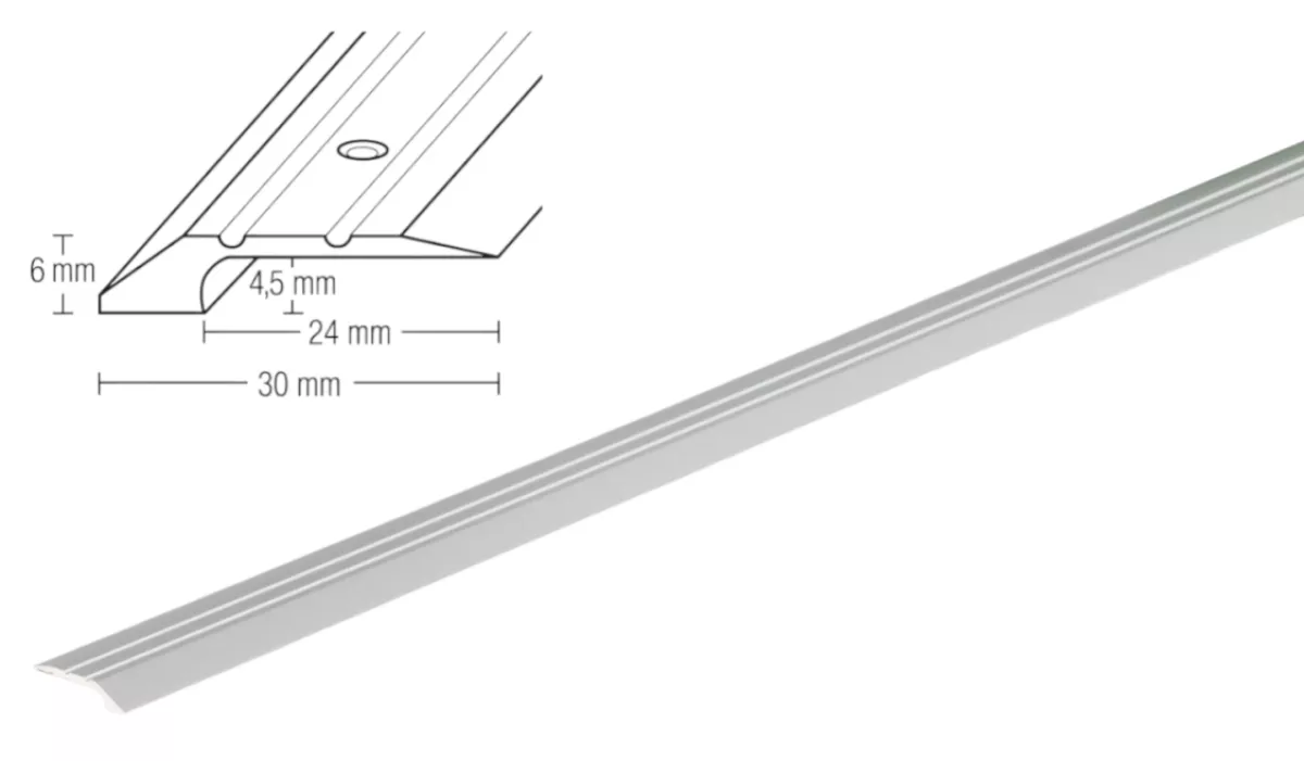 Repac Abschlußprofil Aluminium selbstklebend silber 30 mm x 100 cm