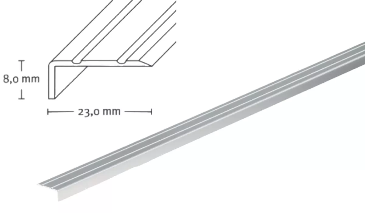 Repac Winkelprofil Aluminium selbstklebend silber 23/8 mm x 100 cm