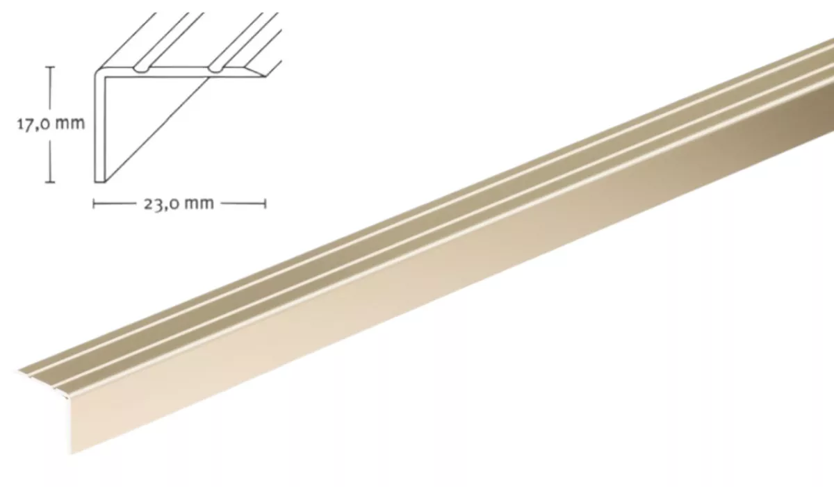 Repac Winkelprofil Aluminium selbstklebend sand 23/17 mm x 100 cm
