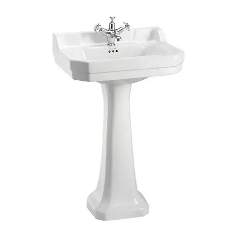 Waschbecken Edwardian 1 Hahnloch 56 cm mit Säule