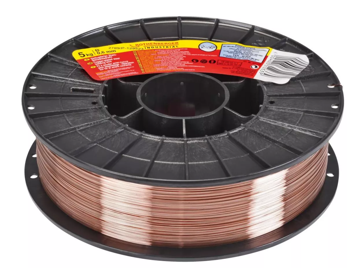Rothenberger Verkupferter Stahlschweißdraht Ø 0,6 mm, 5 kg