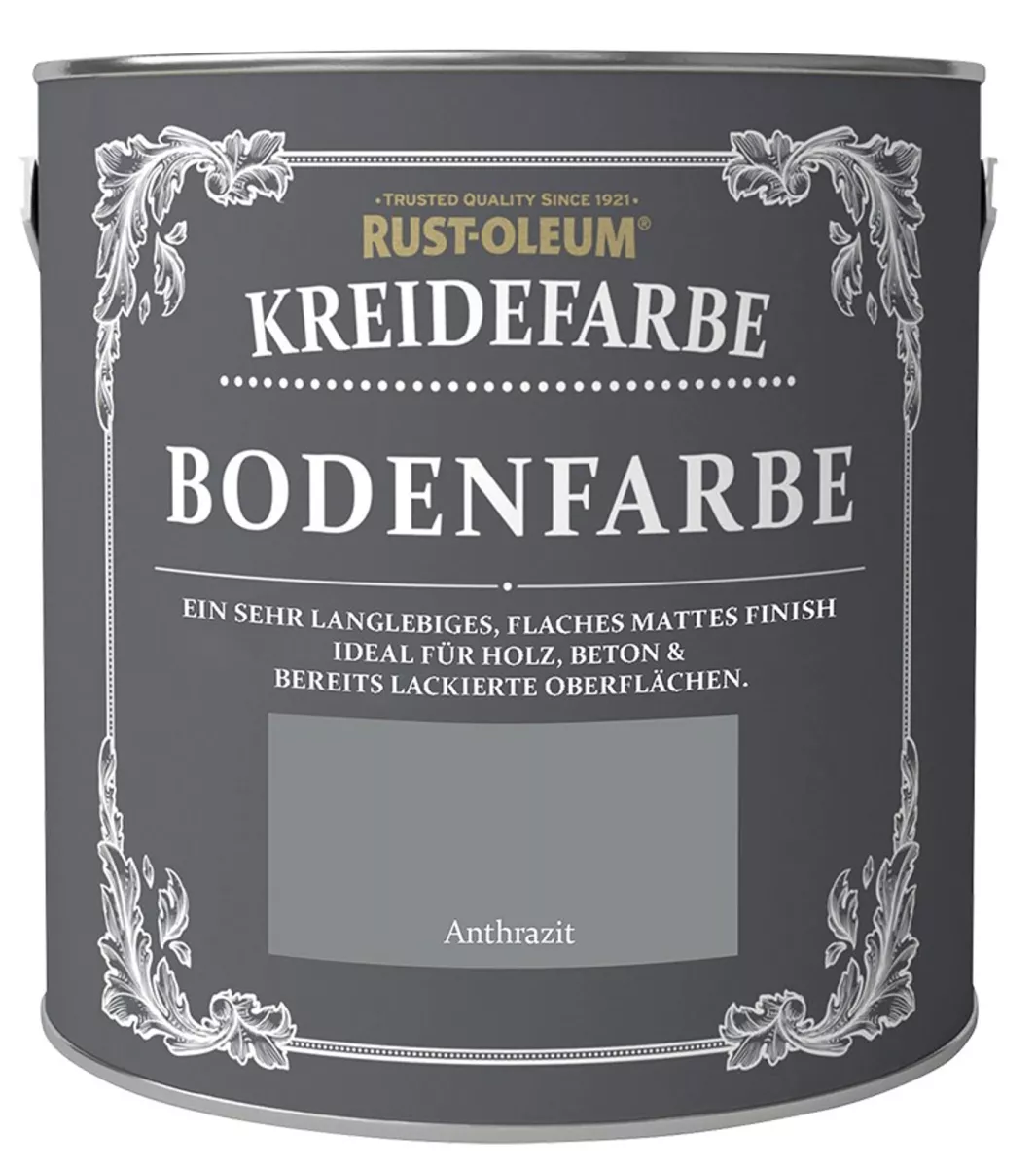 Rust Oleum Kreidefarbe Bodenfarbe Anthrazit 2,5l