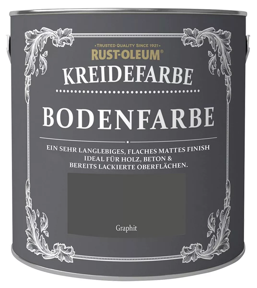 Rust Oleum Kreidefarbe Bodenfarbe Graphit 2,5l