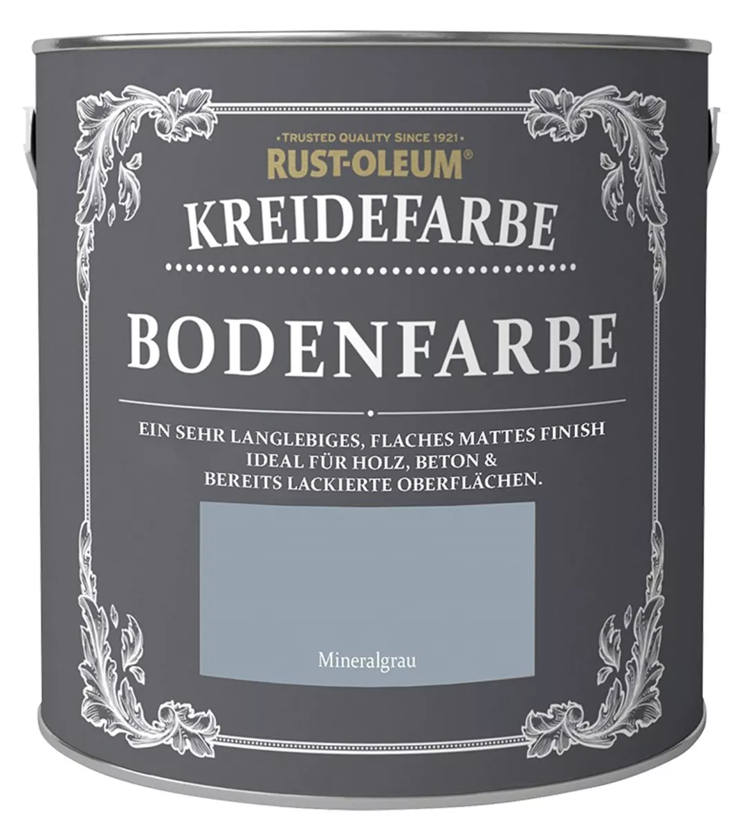 Rust Oleum Kreidefarbe Bodenfarbe Mineralgrau 2,5l