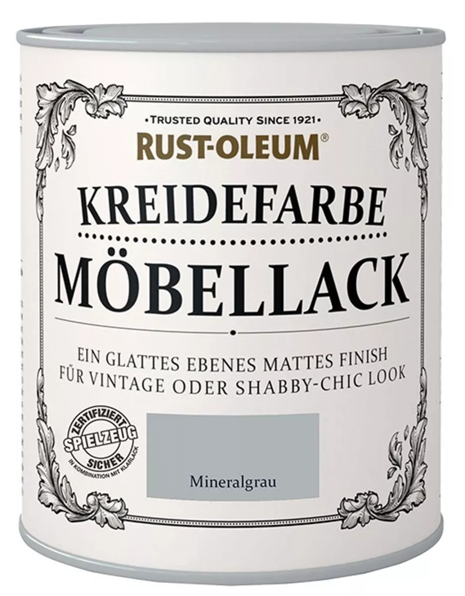 Rust Oleum Kreidefarbe Möbellack Mineralgrau 750ml
