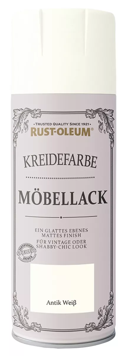 Rust Oleum Kreidefarbe Möbelsprühlack Antik Weiss 400ml