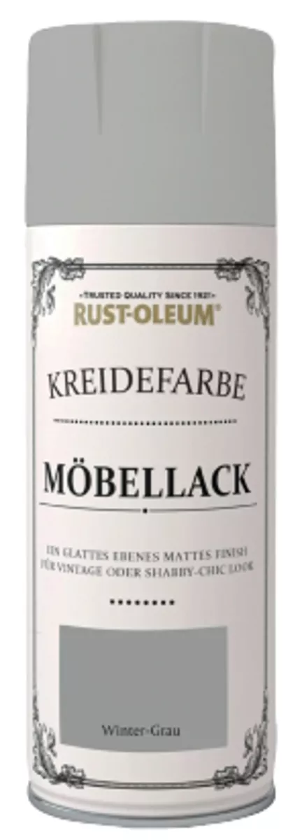 Rust Oleum Kreidefarbe Möbelsprühlack Winter- Grau 400ml