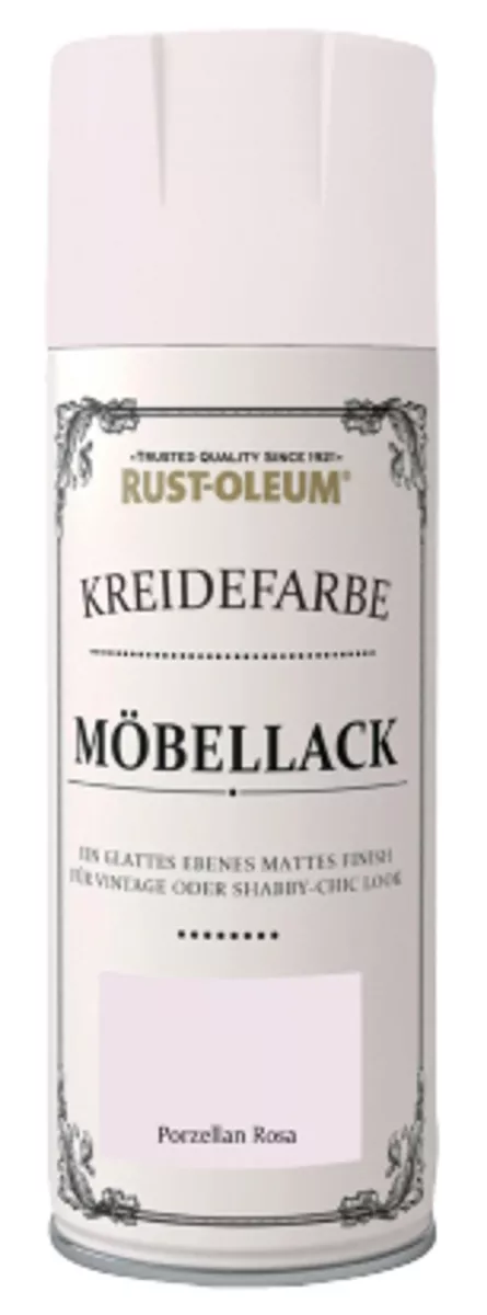 Rust Oleum Kreidefarbe Möbelsprühlack Porzellan Rosa 400ml