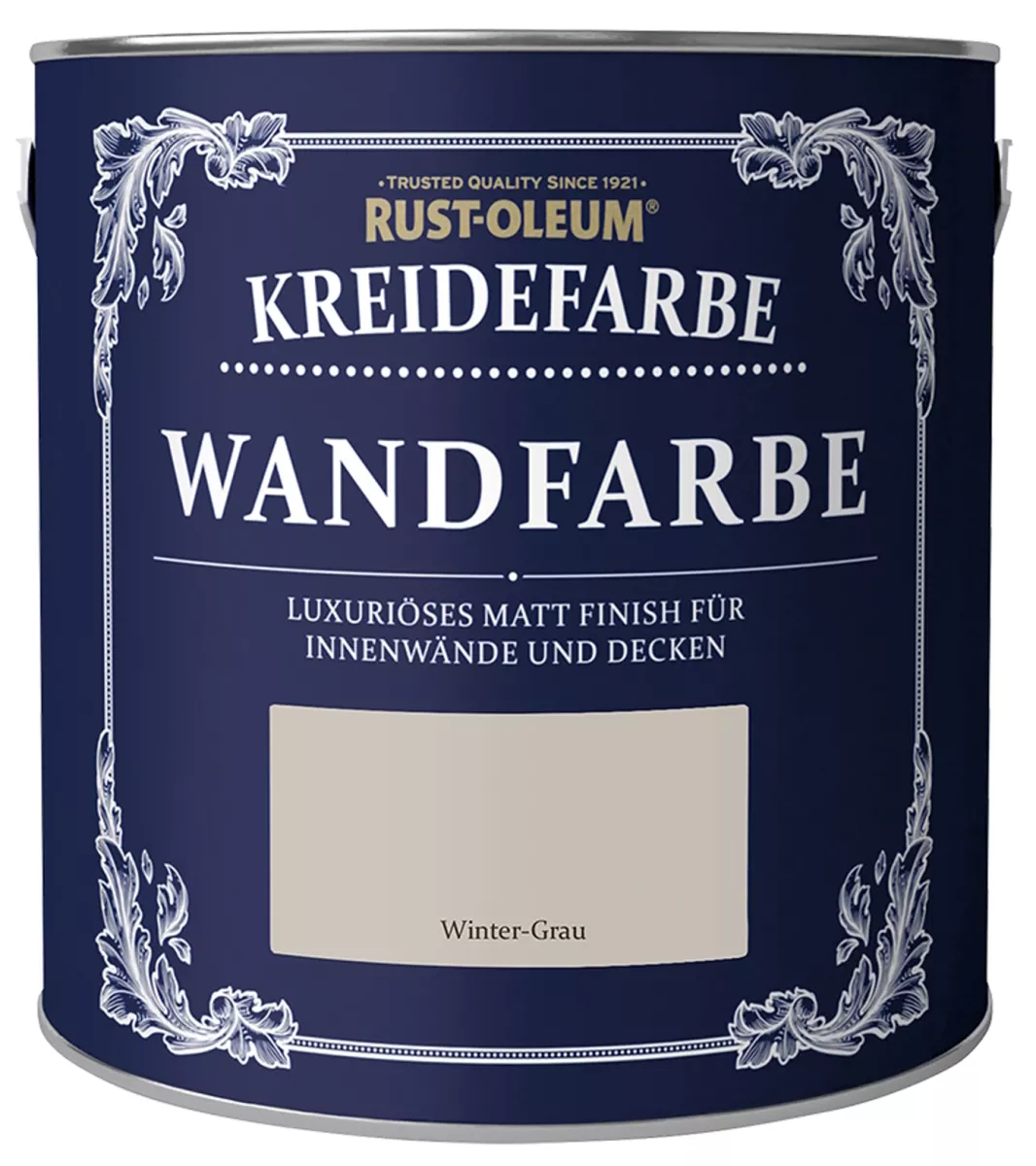 Rust Oleum Kreidefarbe Wandfarbe Winter-Grau 2,5l