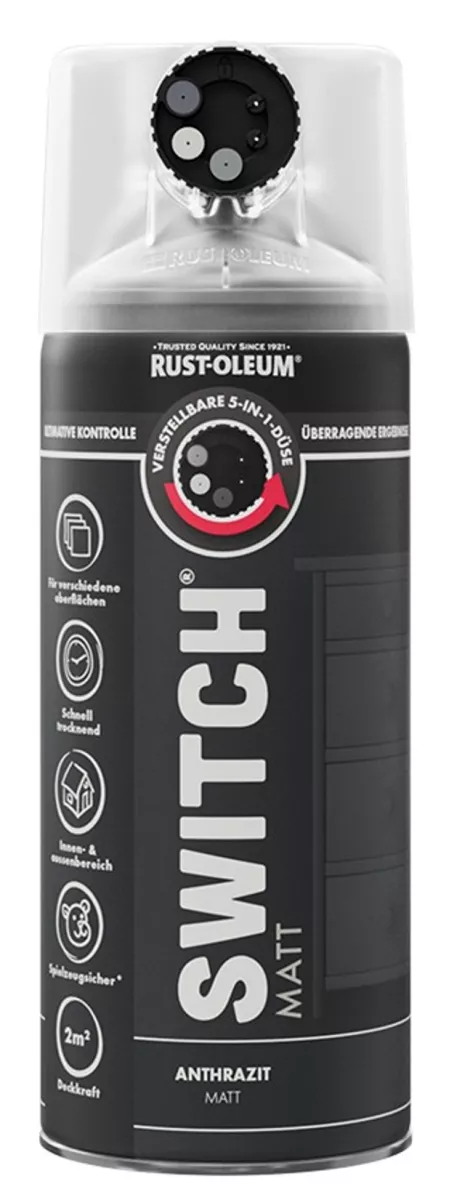 Rust Oleum Sprühlack Switch Anthrazit Matt 400ml