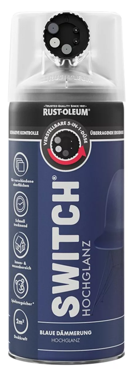 Rust Oleum Sprühlack Switch Blaue Dämmerung Hochglänzend 400ml