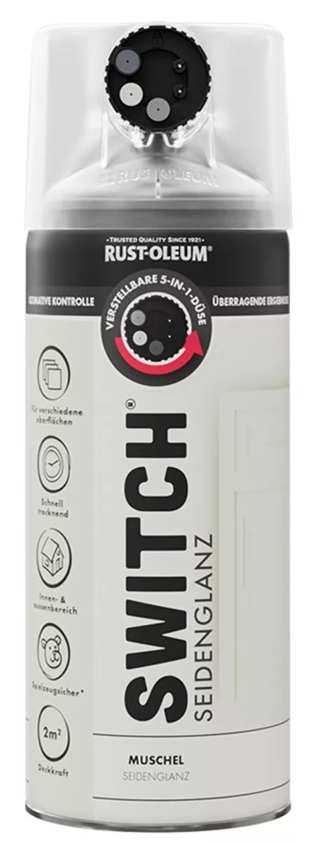 Rust Oleum Sprühlack Switch Muschel Seidenglänzend 400ml